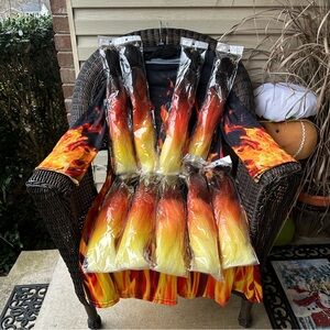 YUCCAHA Pre Stretched Braiding Hair 30 Inch 9 Packs Black-Red-Yellow